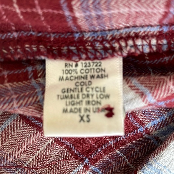 Xirena oversized cotton plaid button down shirt, size XS - Picture 4 of 8